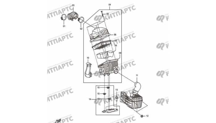 Фильтр воздушный 2.0 L FAW Besturn X80