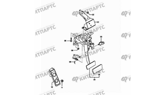 Педаль тормоза FAW Besturn X80